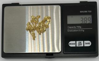 Cadena Singapour de oro de 18k, 3.89 g, 46 cm.