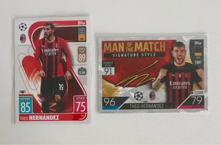 Cromos fútbol Ibrahimovic y Pirlo + Theo