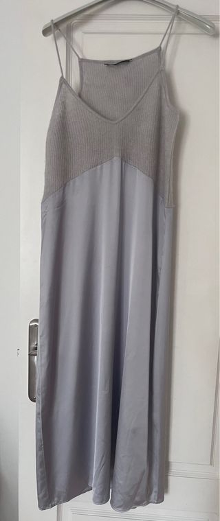 Vestido Lencero Lana y Alpaca Gris