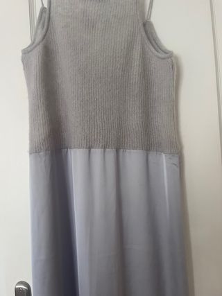 Vestido Lencero Lana y Alpaca Gris