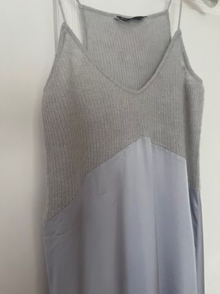 Vestido Lencero Lana y Alpaca Gris