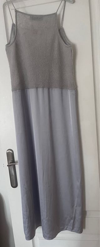 Vestido Lencero Lana y Alpaca Gris