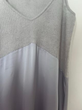 Vestido Lencero Lana y Alpaca Gris