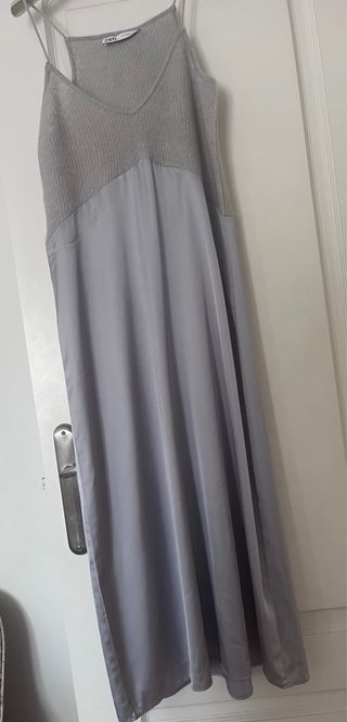 Vestido Lencero Lana y Alpaca Gris