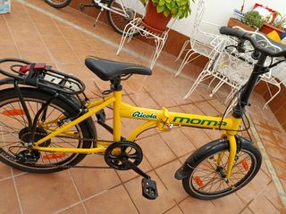 Bicicleta Plegable Amarilla Moma Ricola