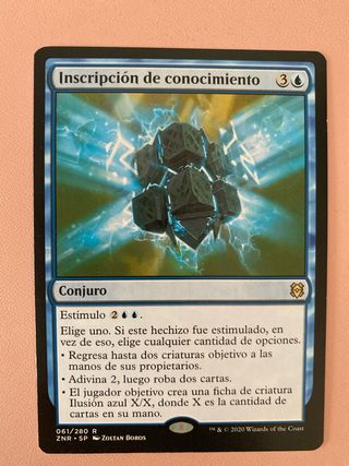 Inscripción de conocimiento MTG Carta Magic