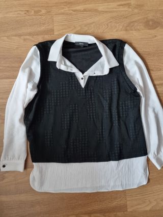 Camisa Festa Negro/Blanco Talla L