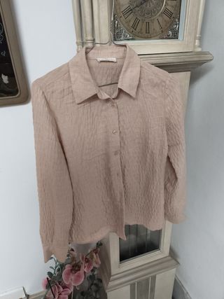 Camisa Intropia Rosa Texturizada