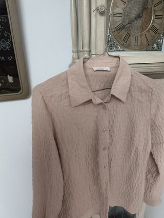 Camisa Intropia Rosa Texturizada