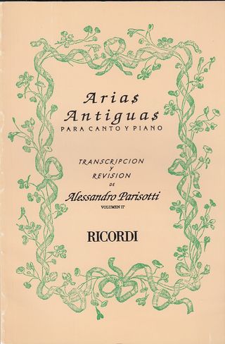 Arias Antiguas para Canto y Piano - Ricordi