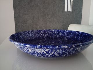 Piatto centrotavola vintage anni '60 ceramica