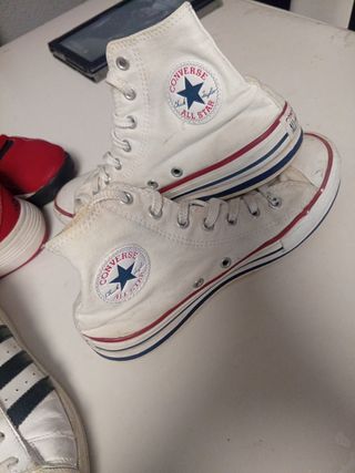 Lote zapatillas 35 Adidas y Converse para niña.