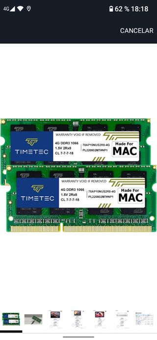 TIMETEC 4 GB DDR3 1.066 MHz per kit MAC di memoria MAC 