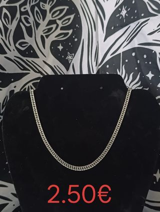 Cadena unisex acero inoxidable plateada