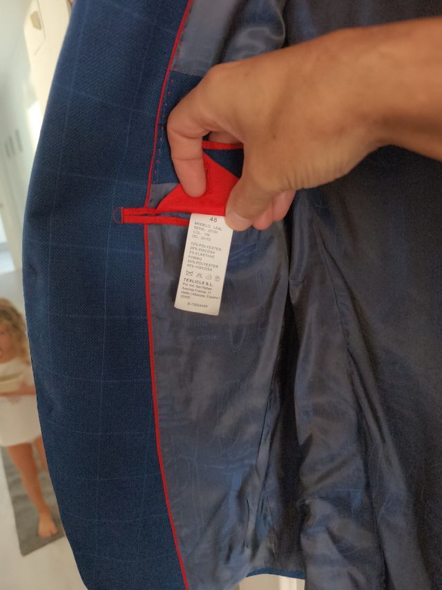 Chaqueta de traje azul talla 48