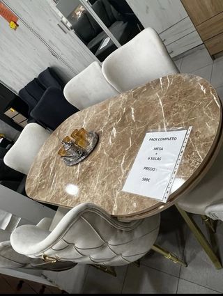 Mesa turka + 6 sillas