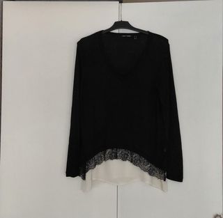 Jersey Punt Roma mujer negro