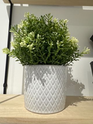 Planta artificial Decorativa con macetero blanco