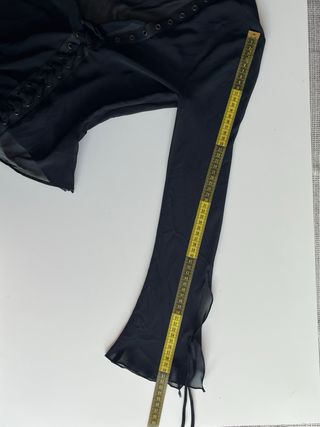 Blusa transparente Mango con cordones