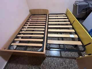 Cama nido con 2 somieres de láminas