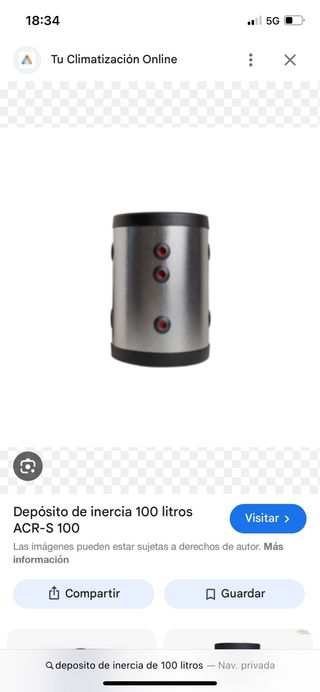 Depósito de inercia 100L