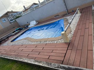 Tarima exterior y rastreles