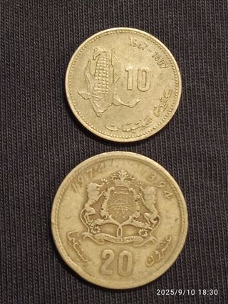 Lote de 20 monedas antiguas diferentes países 