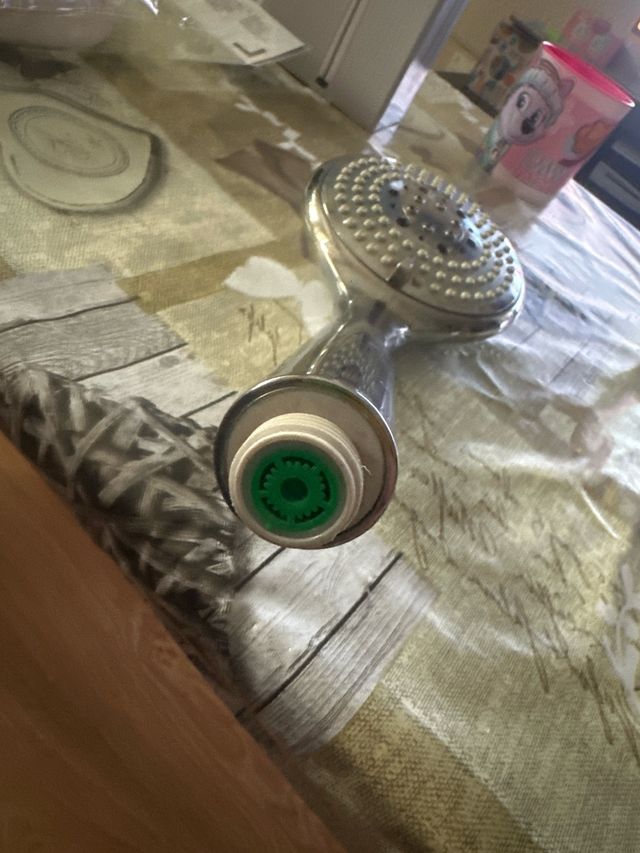 Mango de ducha plateado