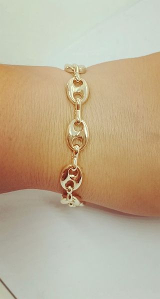 Pulsera laminada en oro 18k