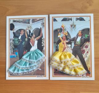 2 Postales Antiguas Sevillanas Flamenco