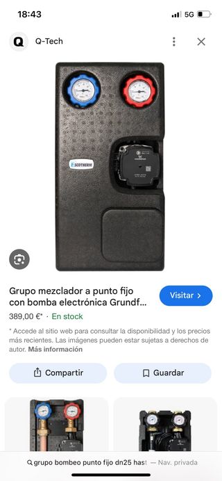 Grupo bombeo punto fijo DN25