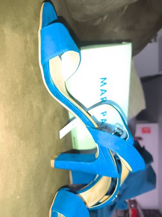 Tacones Mary Paz Azul Marino Talla 39