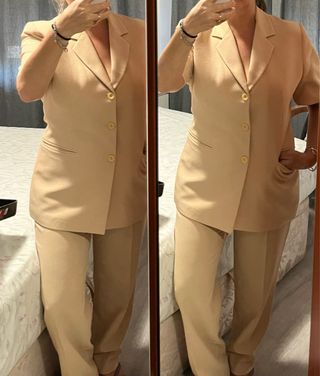 Traje de chaqueta Rocol beige mujer