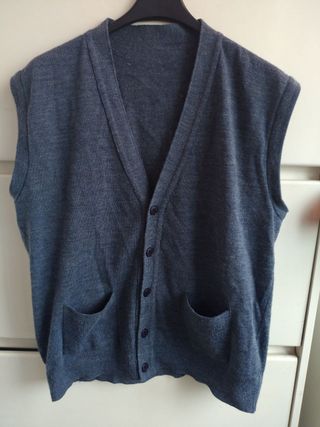 Altea Gilet Lana Vergine Grigio uomo vintage
