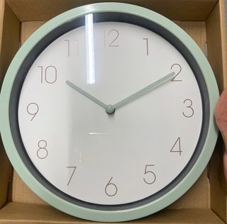 Reloj de Pared Verde y Blanco 