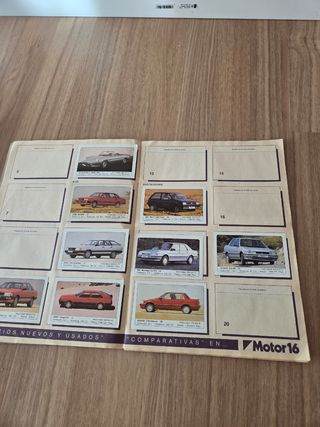 Colección Album de Cromos Coches Motor 1986
