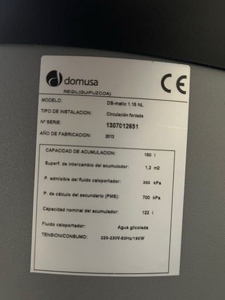 Kit termo Solar Domusa 150L
