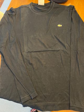 Camiseta Lacoste manga larga negra
