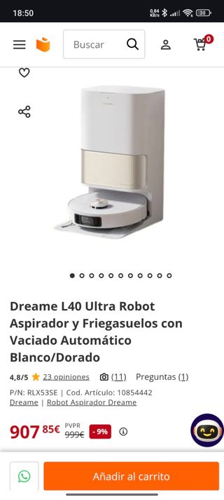Dreame L40 Ultra Robot Aspirador