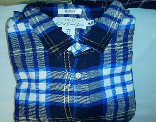 LOTE 3 CAMISAS H&M ESTILO FRANELA, VESTIR