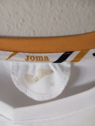 Camiseta Joma Talla M Blanca y Dorada