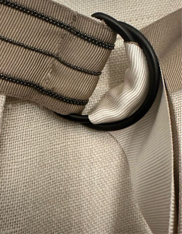 Pantalones de lino Brunello Cucinelli blancos