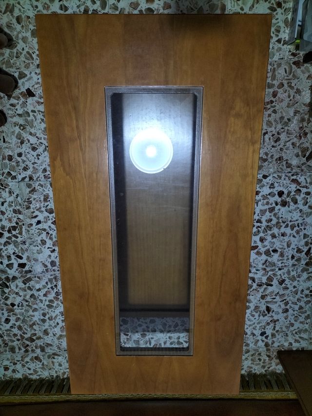 Mesa de centro madera roble con cristal