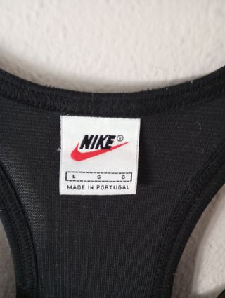 Camiseta tirantes rejilla Nike Negra Talla L