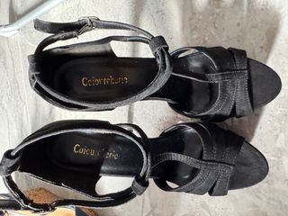 Zapatos de tacón negros Colour Cherie talla 39