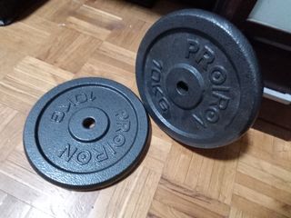 PROIRON Discos 10kg Acero Inoxidable