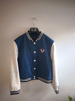 Cazadora True Religion Azul y Blanca Talla M