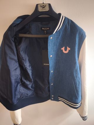 Cazadora True Religion Azul y Blanca Talla M