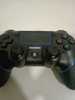 Mando PS4 Negro con Detalles Azules