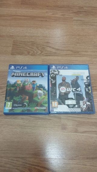 Pack 2 Juegos PS4: Minecraft y UFC 4